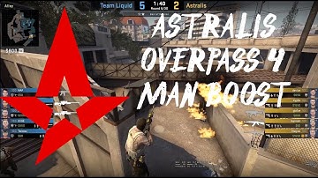 Astralis Overpass 4 Man T Spawn Boost (CS:GO Tricks)