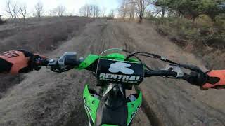 Riding old motocross track on KX 450!