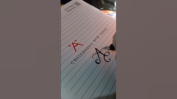 A Letter Calligraphy | Elegant Handwriting & Signature Design Tutorial #calligraphy #shorts #vairal