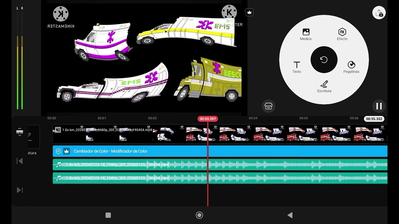 how to make does not respond on KineMaster 