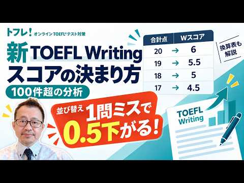 【TOEFL iBT 新形式】ライティング対策:減点される理由とスコア換算を徹底解説