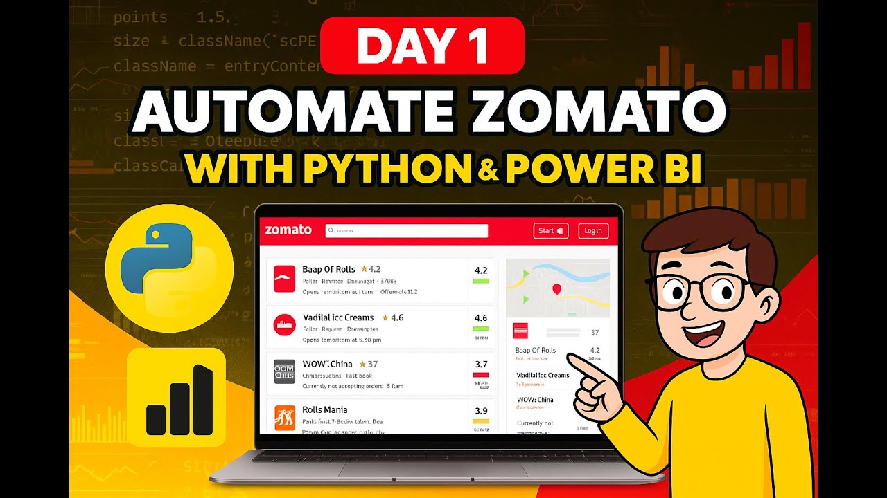 Day 1: Automating Zomato Data Extraction with Python & Power BI - YouTube