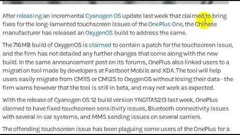 OnePlus One Gets New OxygenOS Build That Claims to Fix Touchscreen Issues