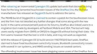 OnePlus One Gets New OxygenOS Build That Claims to Fix Touchscreen Issues