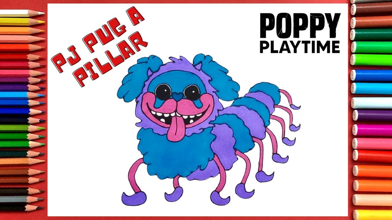 How to DRAW PJ PUG-A-PILLAR - Poppy Playtime Chapter 2 