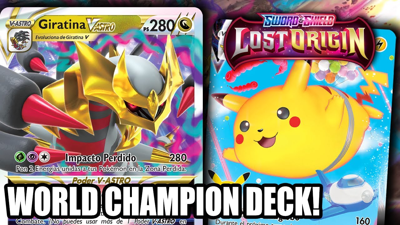 🌏WORLD CHAMPION!🌏 Giratina VSTAR & Flying Pikachu VMAX Deck! - Lost  Origin PTCGO 
