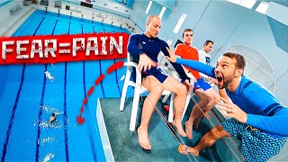 LAST TO LEAVE the HUGE PLATFROM wins $1000 | Fear Factor like challenge in the swimming pool