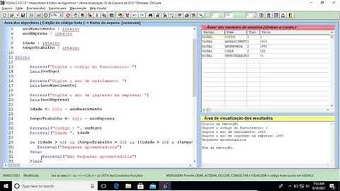 47. Exercício 7 - Algoritmo para o cálculo de aposentadoria - Lógica de Programação - VISUALG