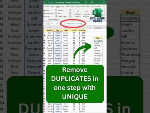Remove duplicates in