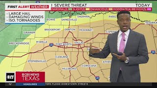 Strong to severe storms possible Thursday in North Texas