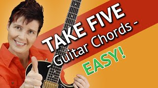 Miniatura de vídeo de "TAKE FIVE Guitar Chords - EASY CHORDS - Comping GUITAR LESSON"