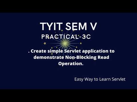 Non-Blocking IO in NetBeans IDE | Create servlet using NON blocking IO|# EJ practical-TYIT SEMV 3C🔥