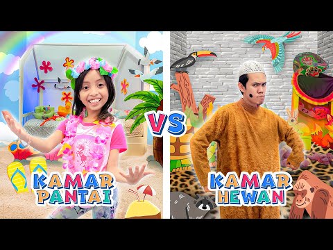 LEIKA VACATION ROOM VS TOMPEL VACATION ROOM CHALLENGE FUNNY KIDS CHALLENGE