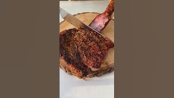 Tomahawk Ribeye - Reverse sear -Med Rare #wishingwellbbq #bbq #shorts