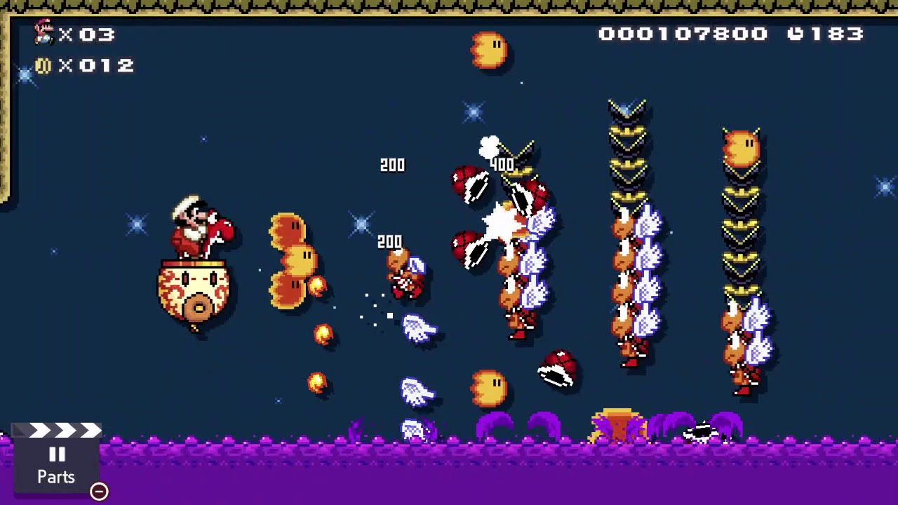 Super Mario Maker 2 – Level 83: Red Yoshi's Highway of Flames