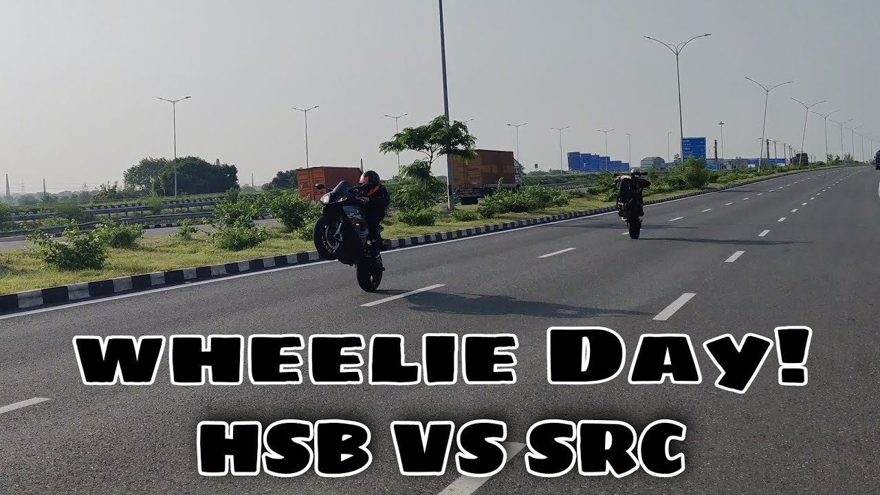 @HSB official VS @SRC vlogs  long wheelies combo 🔥🔥  HAPPY INDEPENDENCE DAY RIDE