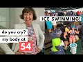 Ice Swim Race, Do you cry? My 54-year old body, mystery kitchen object