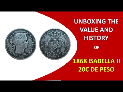 Coin Unboxing: Value And History Of 1868 Isabella Ii 20C De Peso