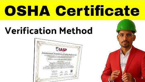 How to Verify OSHA Certificate?