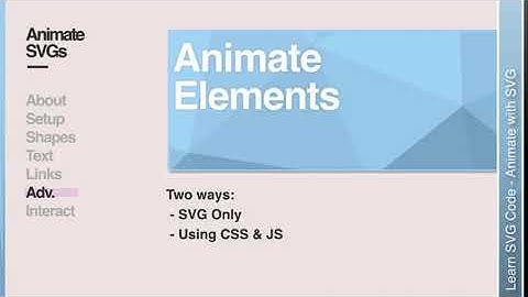 About Animation and Interactivity with SVG