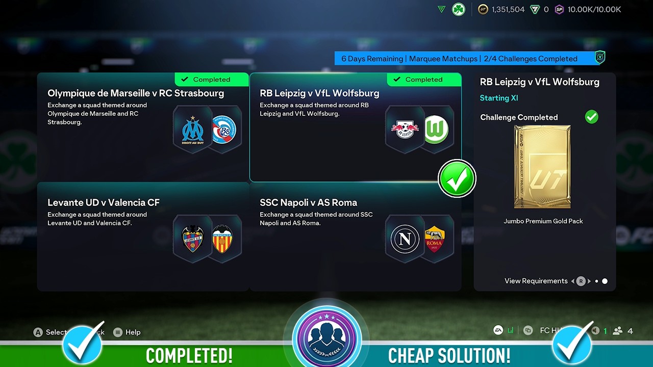 FC 26 Marquee Matchups - RB Leipzig v VfL Wolfsburg SBC - Cheap Solution & Tips