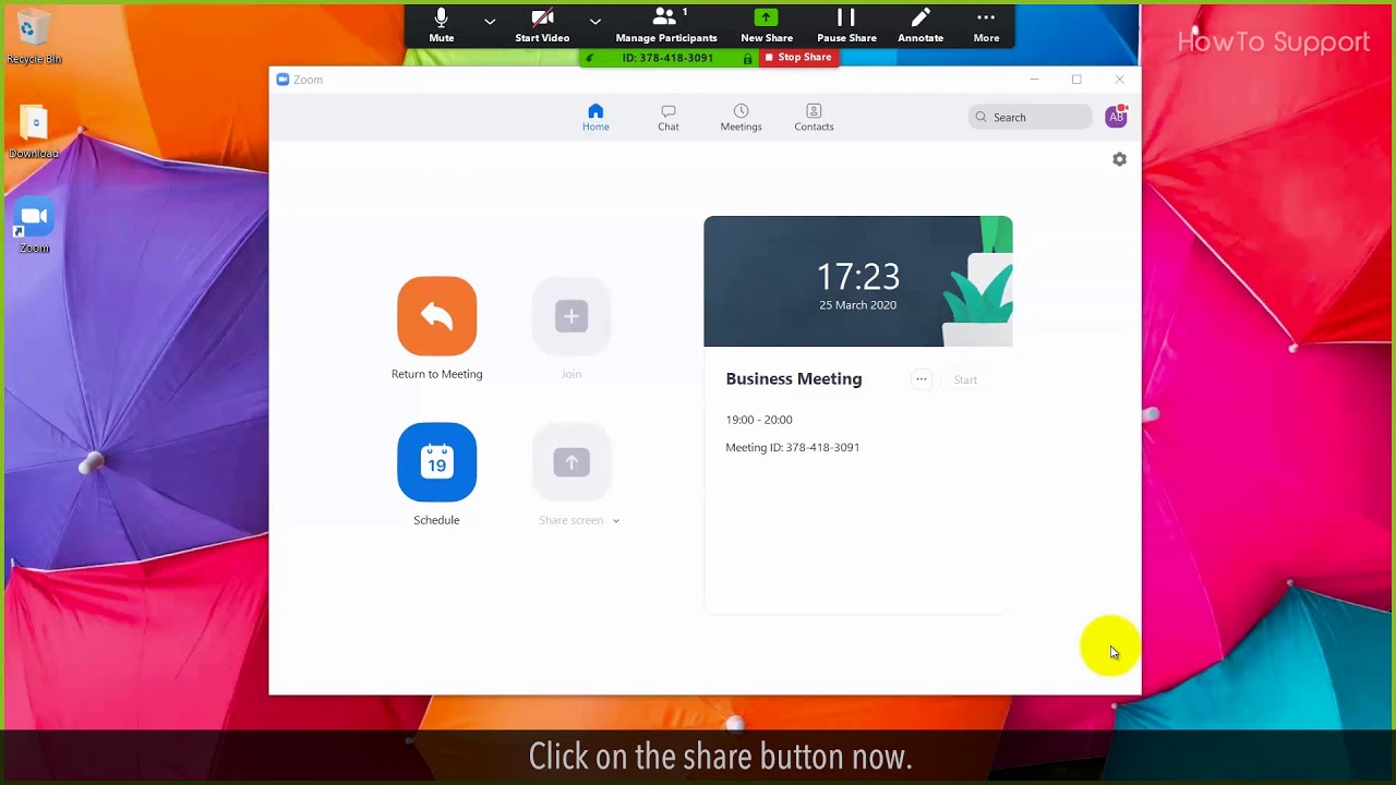 How To Share Your Screen On Zoom Meeting