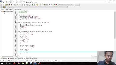 Algoritma Pembentukan Garis menggunakan Algoritma DDA
