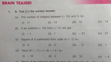 Math class 6 chapter 3 brain teasers dav public school ।। DAV Class 6 math chapter 3 brain teasers