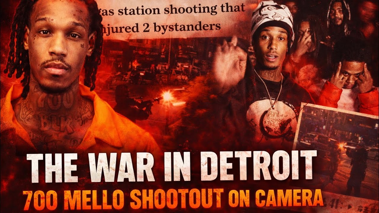 Detroit Rapper “700 Mello” Gets in Shootout on Gas Station camera with Rival gang member from PJC