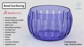 Bowl surfacing solidworks | Advanced surface modeling | Multi thickness shell | Solidworks surfacing