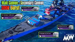 USS Montana After Buff 💪 Main Cannon + Secondary Cannon= 300K Burst ☠️ - Modern Warships  screenshot 5