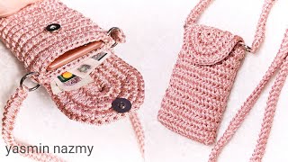 شنطه كروشيه كروس بغرزه عضم الرنجه بجيب داخلي how to make crochet bag Tığ işi çanta