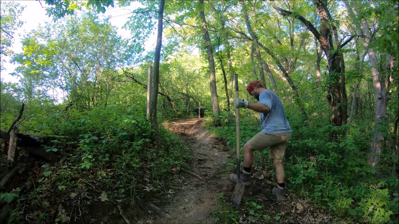 Mountain Bike Trail Repair Time Lapse - Sunderbruch Park | Erosion Control | Rock Armoring