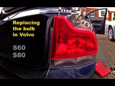 Replacing the bulb  in Volvo  S60  S80