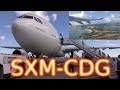 Air france St Martin SXM to CDG Flight report