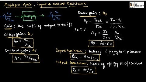 Amplifier gain, Input & output resistance in basic electronics and communication engineering || EC