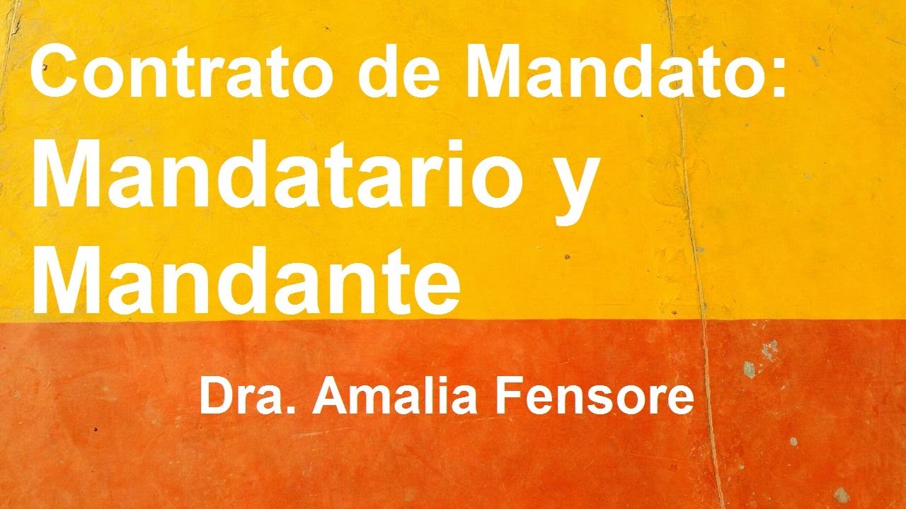 Qué es un Contrato de Mandato, Partes, Mandatario, Mandante