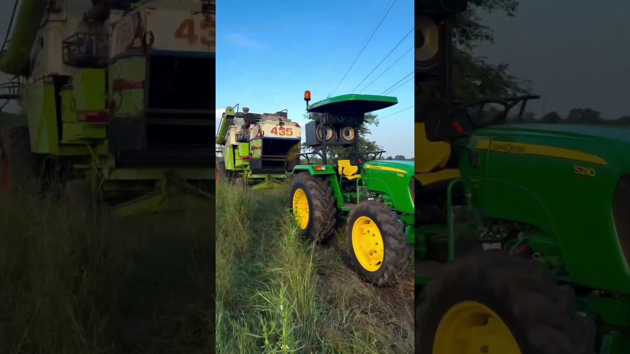 John Deere Ki Power 🔥 | Vishal 435 Combine Towing 🚜 | Desi Jugad