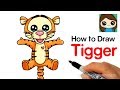 How to Draw Tigger Easy | Winnie the Pooh