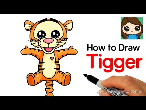 How to Draw Tigger Easy | Winnie the Pooh