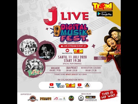 J Live DIGITAL MUSIK FEST #PASTI BISA -  11 Juli 2020 jam 19:30