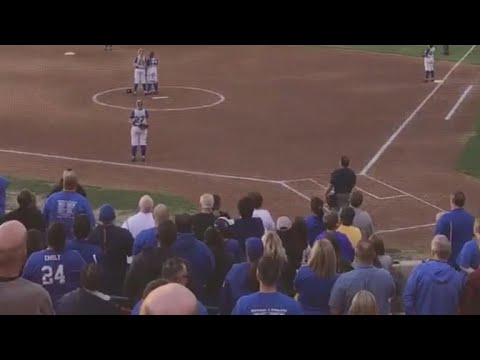 They weren't going to play the National Anthem before a softball game, so fans started singing