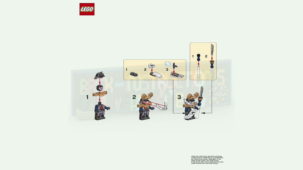LEGO instructions - Magazine Gift - 891843 - Samurai X - YouTube