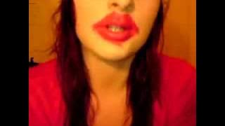 How to apply red lipstick...Blowjob lips