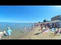 Анапа 29 июня - На пляже много отдыхающих. Видео 360