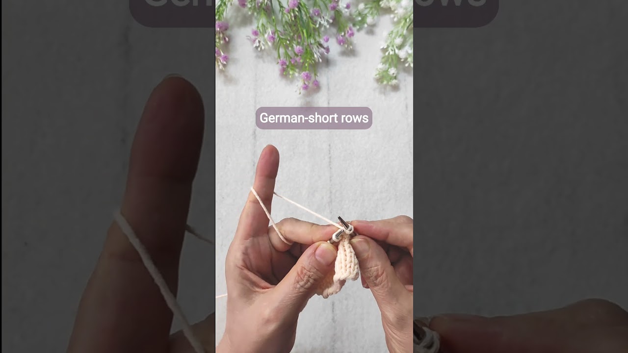 German Short Rows (Double Stitch) | No Holes Knitting Technique