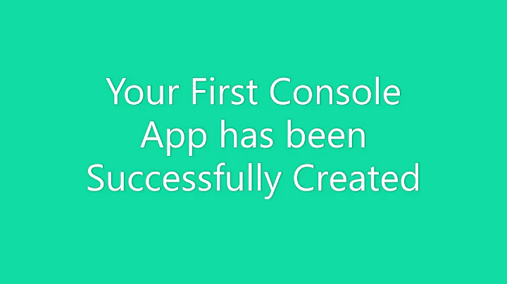 Console Application - C# .NET Core Visual Studio 2019