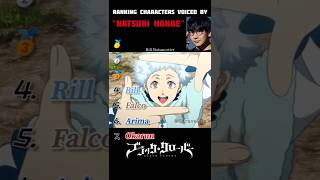 【CV: NATSUKI HANAE】TOP 7 CHARACTERS RANKING🎙#seiyuu #anime