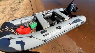 Лодка RiverBoats RB 350 НДНД + мотор Gladiator G9.8FHS отзыв о комплекте