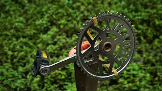 Gorgeous DIY slingshot -How to make amazing powerful slingshot from bicycle parts!